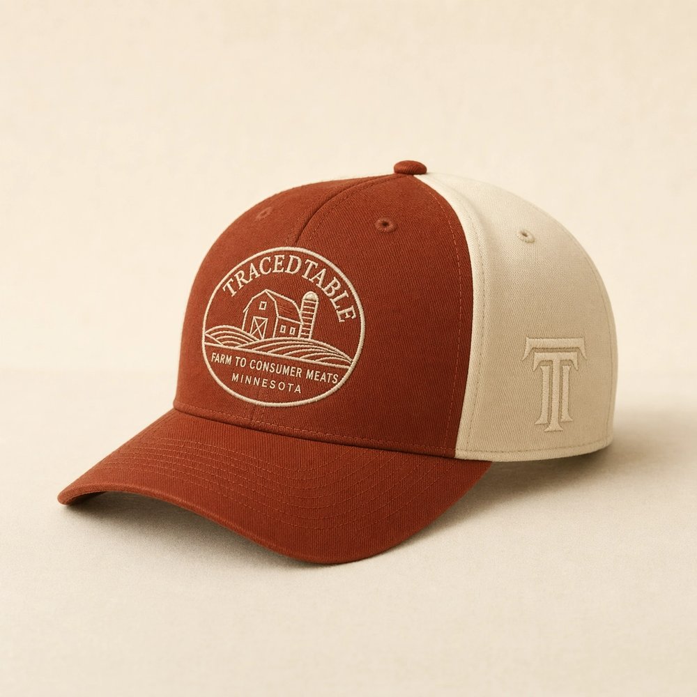 TracedTable hat in barn red