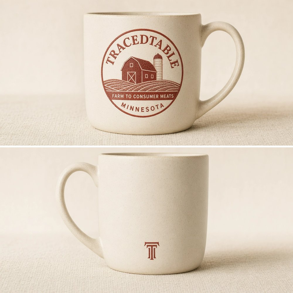 TracedTable mug with seal